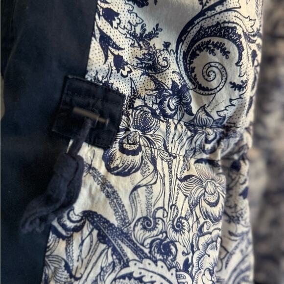 Charter Club Utility Jacket Womens M Blue Button Paisley Lined Classic - Picture 8 of 10